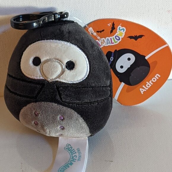 Squishmallows Accessories - NWT HTF 3.5" Aldron Plague Doctor Purse Clip Squishmallows Halloween Plush Goth